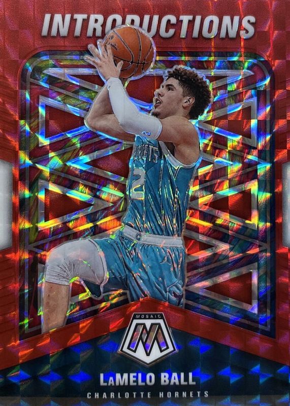 LaMelo Ball 2020 Mosaic #5 Introductions - Red Rookie BGS 9