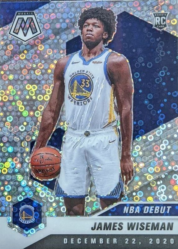 James Wiseman 2020 Mosaic #266 NBA Debut - Fast Break Rookie RAW