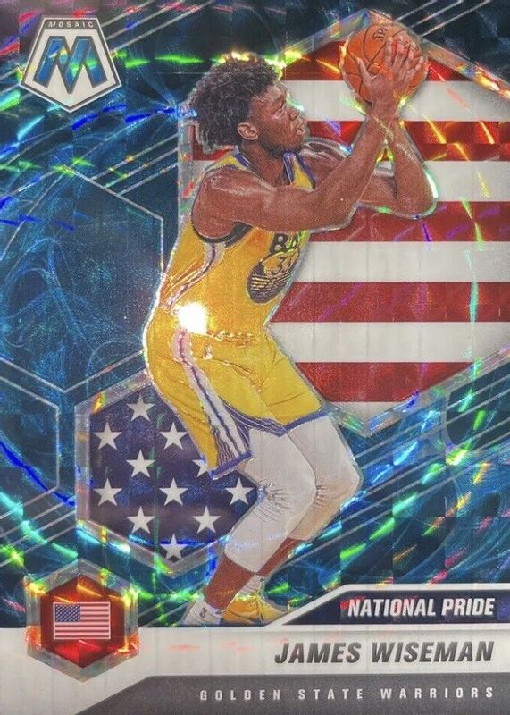 James Wiseman 2020 Mosaic #260 National Pride - Genesis /(SSP) Rookie SGC 9.5