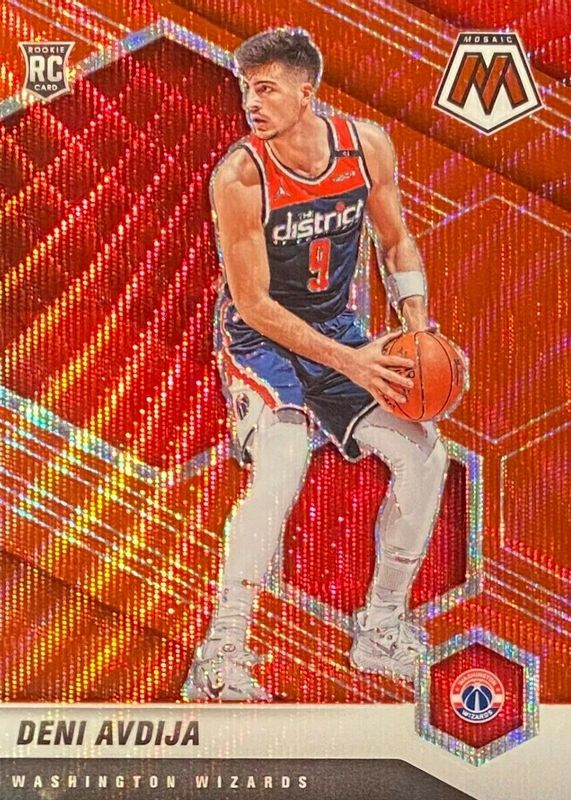 Deni Avdija 2020 Mosaic #217 Red Wave Rookie RAW