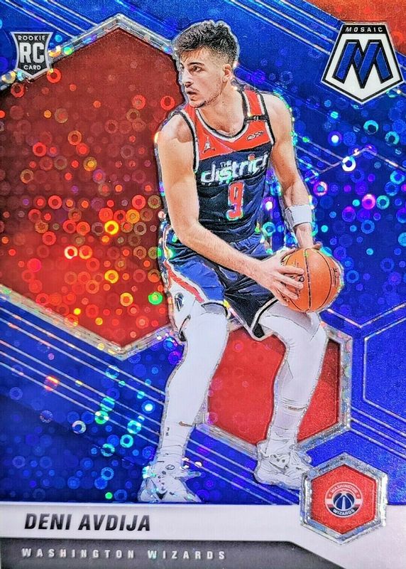 Deni Avdija 2020 Mosaic #217 Fast Break Blue /85 Rookie SGC 9.5