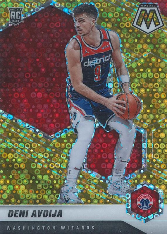 Deni Avdija 2020 Mosaic #217 Fast Break Gold /10 Rookie SGC 9.5