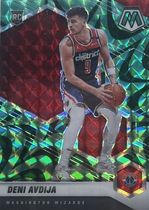 Deni Avdija 2020 Mosaic #217 Reactive Green Rookie RAW