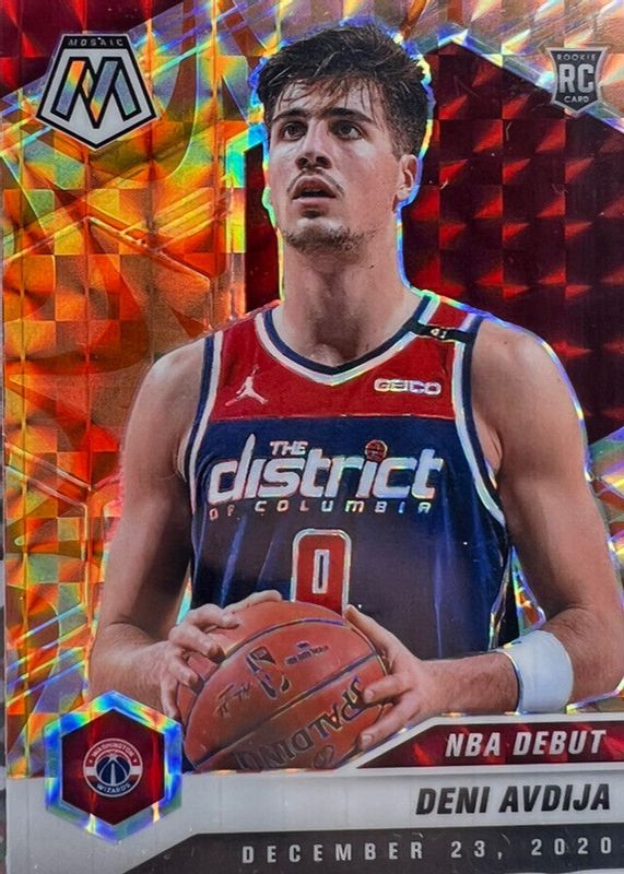 Deni Avdija 2020 Mosaic #272 NBA Debut - Reactive Orange Rookie BGS 9.5