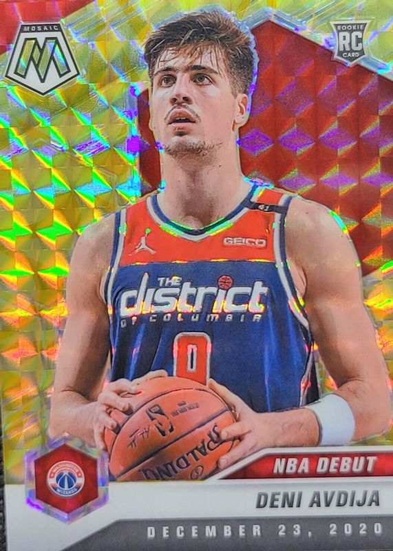 Deni Avdija 2020 Mosaic #272 NBA Debut - Reactive Yellow Rookie BGS 9