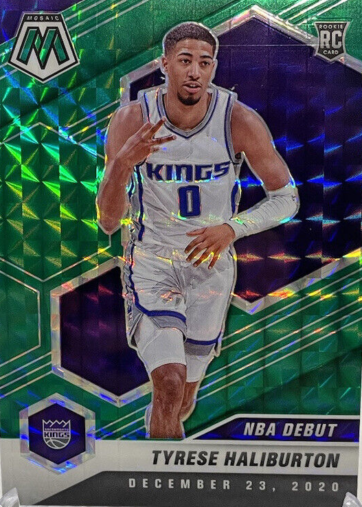 Tyrese Haliburton 2020 Mosaic #264 NBA Debut - Green Price Guide 