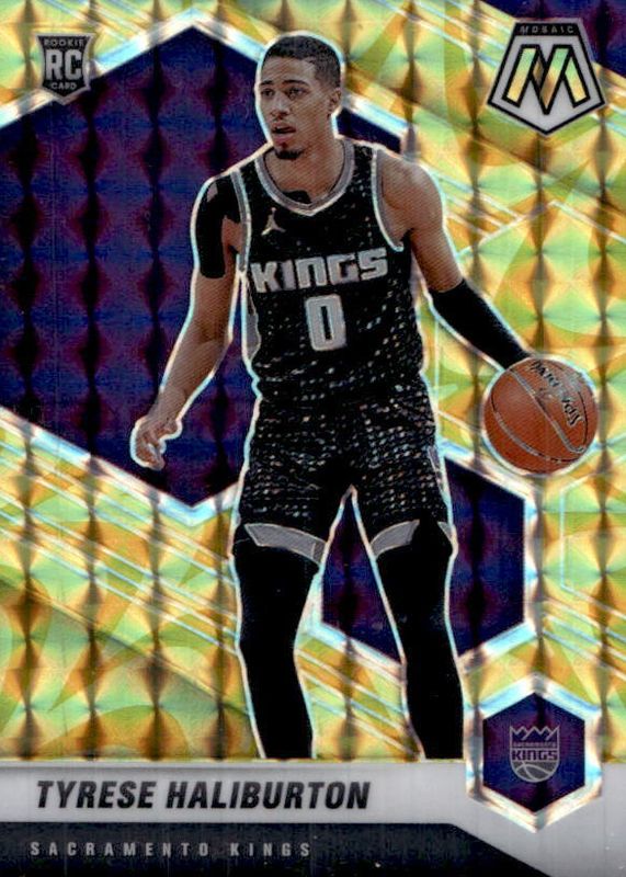 Tyrese Haliburton 2020 Mosaic #204 Reactive Yellow Rookie RAW