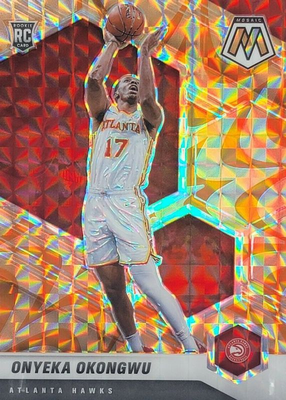 Onyeka Okongwu 2020 Mosaic #225 Reactive Orange Rookie PSA 10