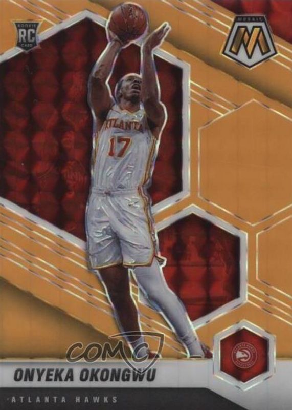 Onyeka Okongwu 2020 Mosaic #225 Orange Fluorescent /25 Rookie PSA 10