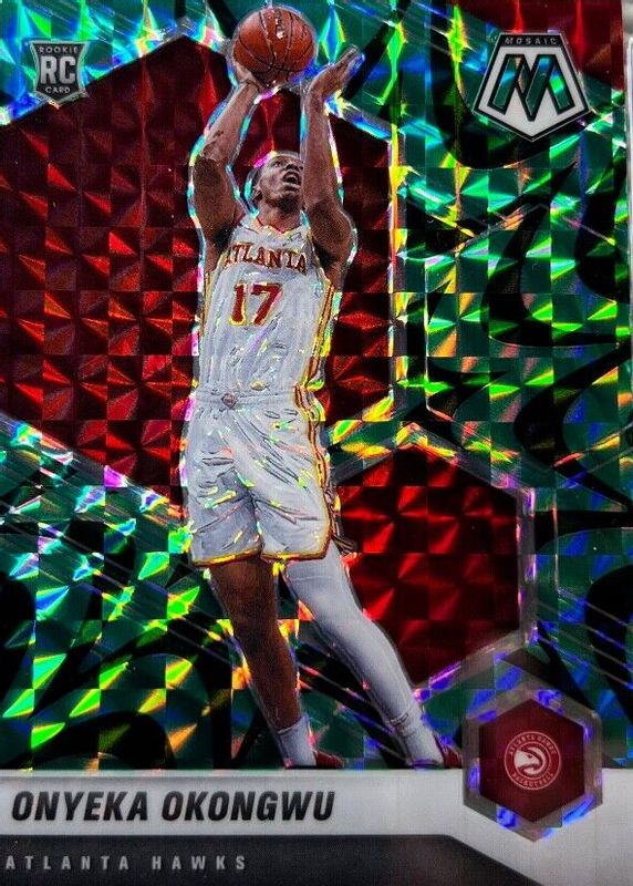 Onyeka Okongwu 2020 Mosaic #225 Reactive Green Rookie RAW