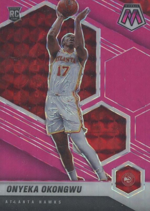 Onyeka Okongwu 2020 Mosaic #225 Pink Fluorescent /10 Rookie PSA 10