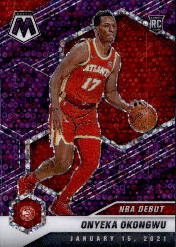 Onyeka Okongwu 2020 Mosaic #274 NBA Debut - Fast Break Purple /50 Rookie RAW