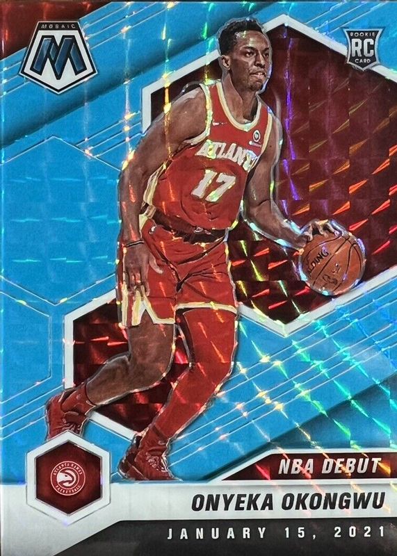 Onyeka Okongwu 2020 Mosaic #274 NBA Debut - Blue Fluorescent /15 Rookie PSA 10