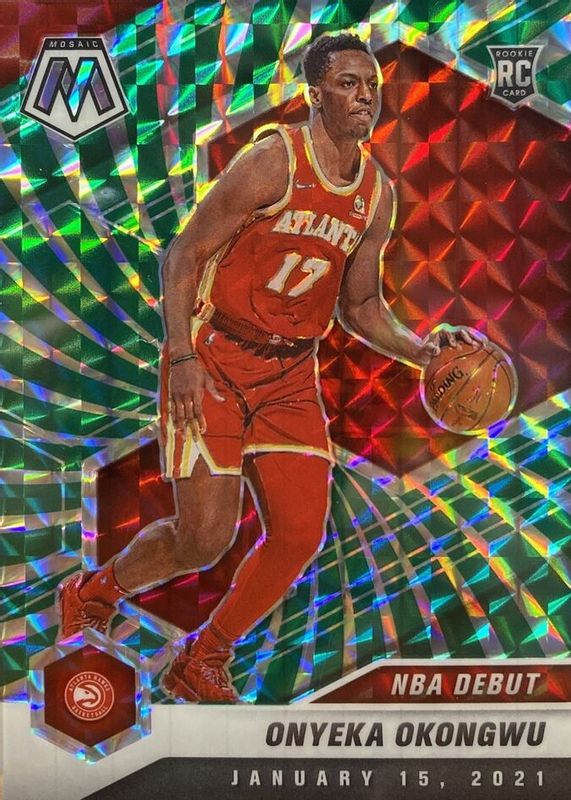 Onyeka Okongwu 2020 Mosaic #274 NBA Debut - FOTL Green Swirl /10 Rookie PSA 10