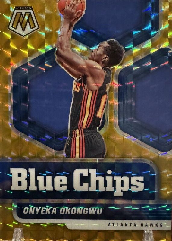 Onyeka Okongwu 2020 Mosaic #1 Blue Chips - Gold /10 Rookie SGC 9.5