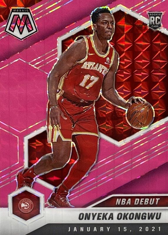 Onyeka Okongwu 2020 Mosaic #274 NBA Debut - Pink Fluorescent /10 Rookie PSA 10