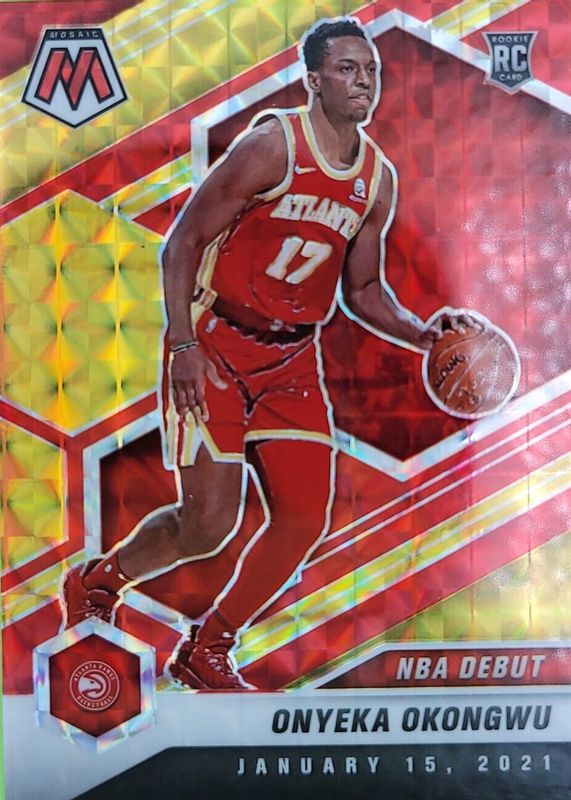 Onyeka Okongwu 2020 Mosaic #274 NBA Debut - Choice Fusion Red & Yellow /88 Rookie SGC 10