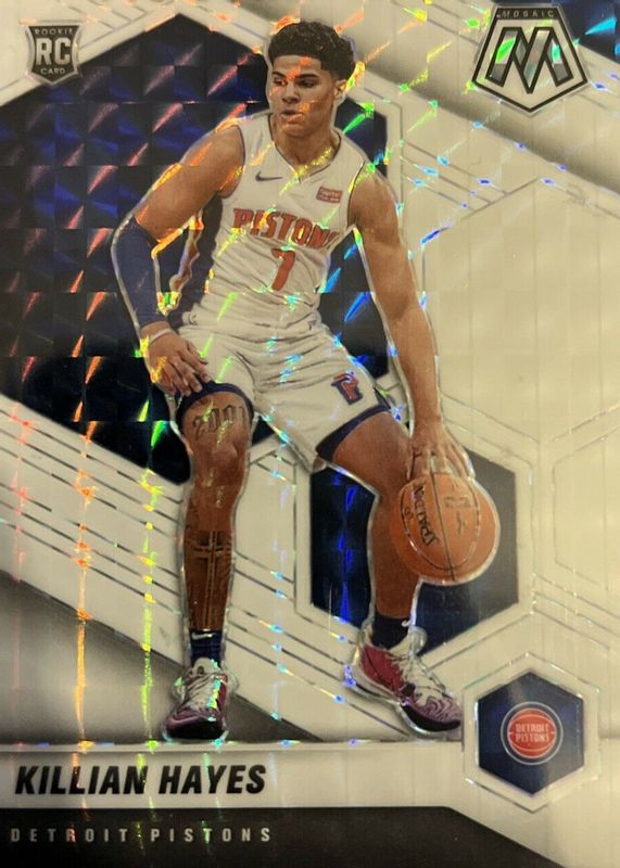 Killian Hayes 2020 Mosaic #222 White /25 Rookie RAW