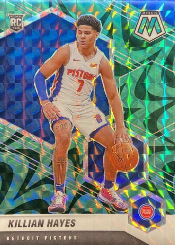 Killian Hayes 2020 Mosaic #222 Reactive Green Rookie SGC 10