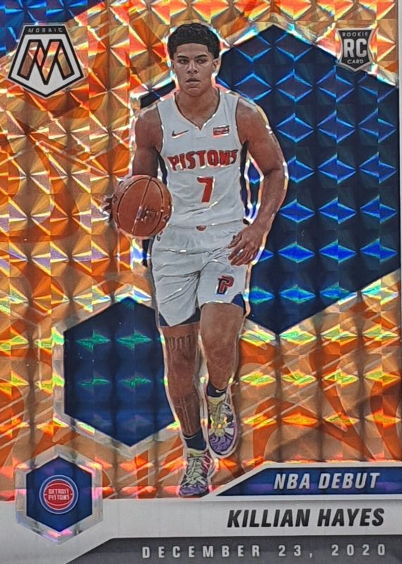 Killian Hayes 2020 Mosaic #270 NBA Debut - Reactive Orange Rookie RAW