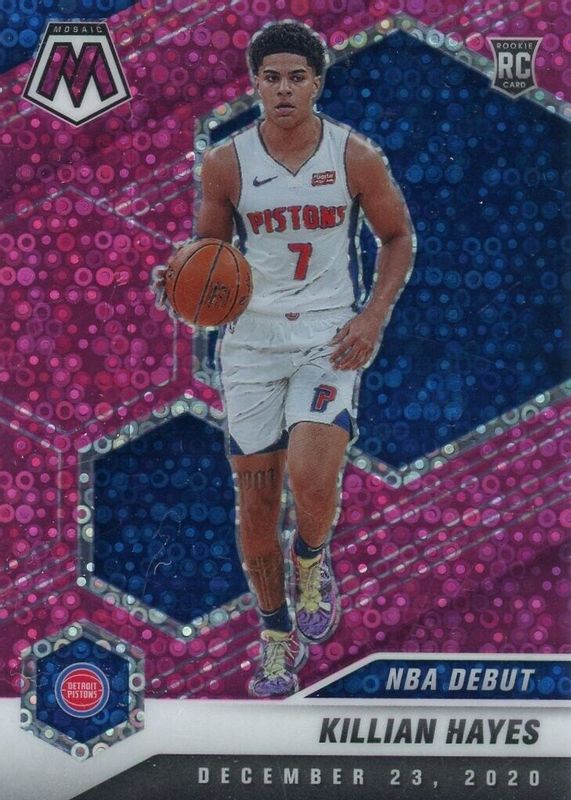 Killian Hayes 2020 Mosaic #270 NBA Debut - Fast Break Pink /20 Rookie SGC 10