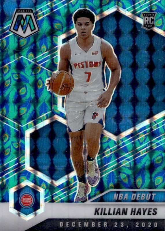 Killian Hayes 2020 Mosaic #270 NBA Debut - Choice Peacock /(SSP) Rookie RAW