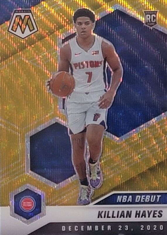 Killian Hayes 2020 Mosaic #270 NBA Debut - Gold Wave Rookie SGC 10