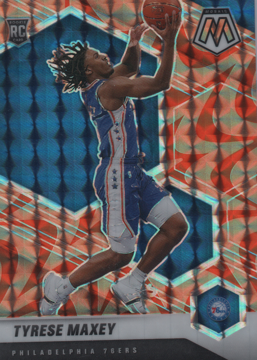 Tyrese Maxey 2020 Mosaic #203 Reactive Orange Price Guide - Sports