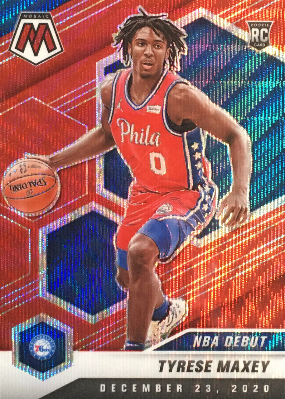 Tyrese Maxey 2020 Mosaic #263 NBA Debut - Red Wave Price