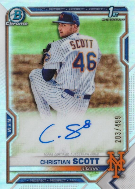 2021 Bowman Draft #CDA-CS Chrome DP Auto - Refractor /499 (1st)