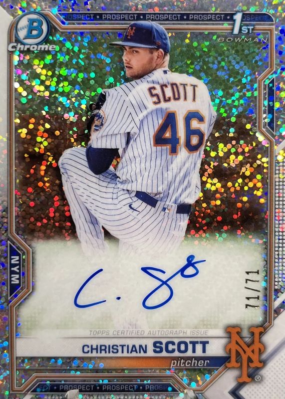 2021 Bowman Draft #CDA-CS Chrome DP Auto - Sparkle Refractor /71 (1st)