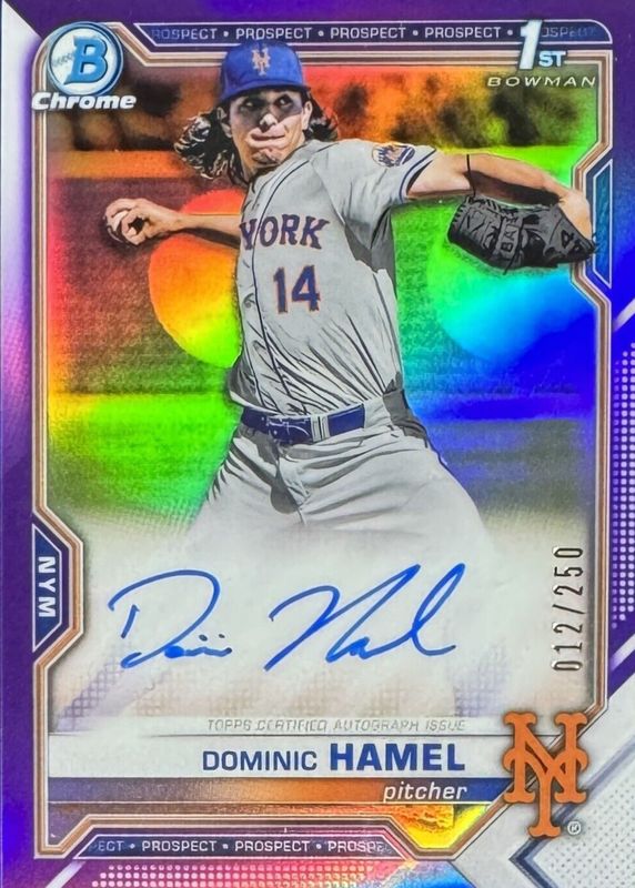 2021 Bowman Draft #CDA-DH Chrome DP Auto - Purple Refractor /250 (1st)