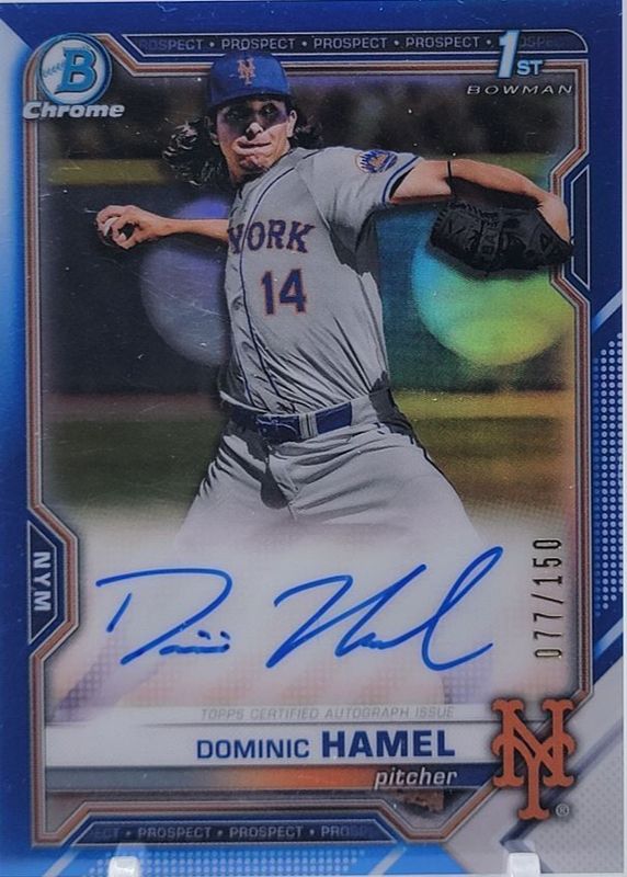 2021 Bowman Draft #CDA-DH Chrome DP Auto - Blue Refractor /150 (1st)