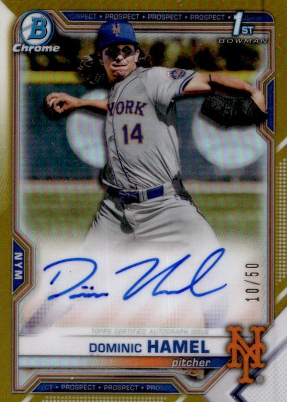 2021 Bowman Draft #CDA-DH Chrome DP Auto - Gold Refractor /50 (1st)