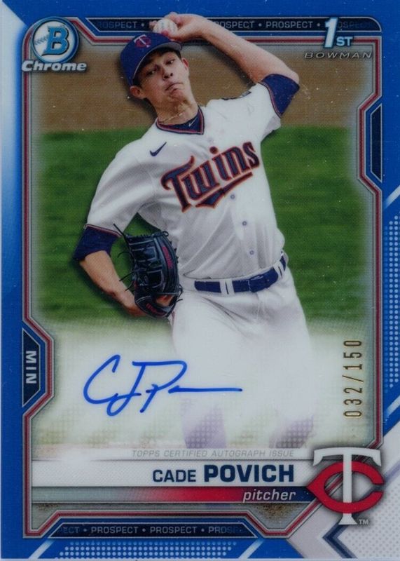 2021 Bowman Draft #CDA-CPO Chrome DP Auto - Blue Refractor /150 (1st)