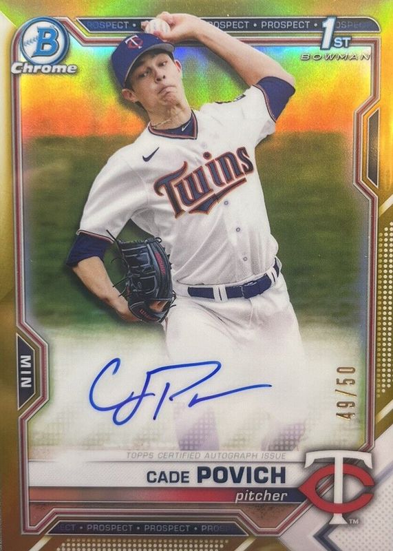 2021 Bowman Draft #CDA-CPO Chrome DP Auto - Gold Refractor /50 (1st)