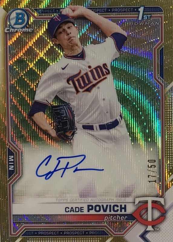 2021 Bowman Draft #CDA-CPO Chrome DP Auto - Gold Wave Refractor /50 (1st)