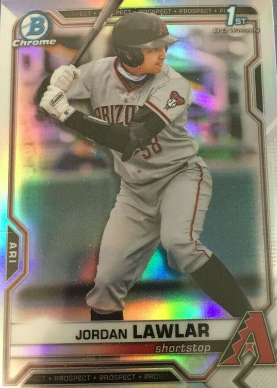 Jordan Lawlar 2021 Bowman Draft #BDC-194 Chrome - Asia Refractor (1st) RAW