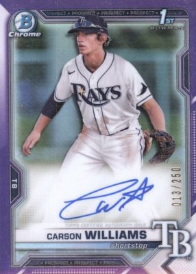 2021 Bowman Draft #CDA-CW Chrome DP Auto - Purple Refractor /250 (1st)