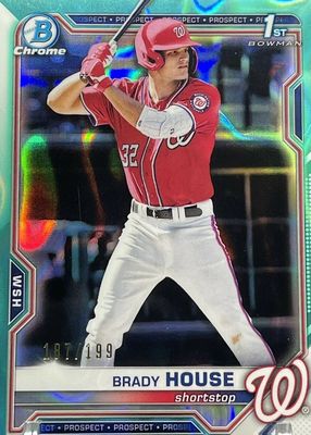 Brady House 2022 Bowman Chrome #CPA-BH Prospect Auto - Orange 