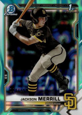 2021 Bowman Draft #BDC-119 Chrome - Aqua Lava Refractor /199 (1st)