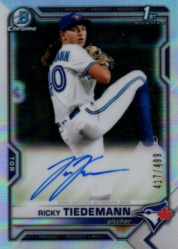 2021 Bowman Draft #CDA-RTI Chrome DP Auto - Refractor /499 (1st)