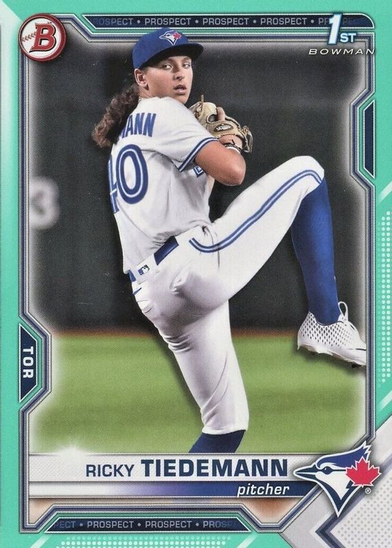 Ricky Tiedemann 2021 Bowman Draft #BD-89 Aqua /199 (1st) PSA 10