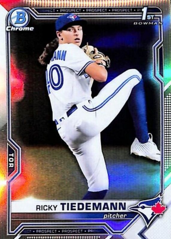 Ricky Tiedemann 2021 Bowman Draft #BDC-89 Chrome - Refractor (1st) SGC 10