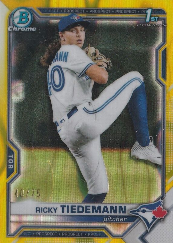 2021 Bowman Draft #BDC-89 Chrome - Yellow Lava Refractor /75 (1st)