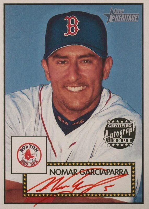 Nomar Garciaparra 2001 Topps Heritage #THA-NG Real One Autographs - Red Ink /52 RAW