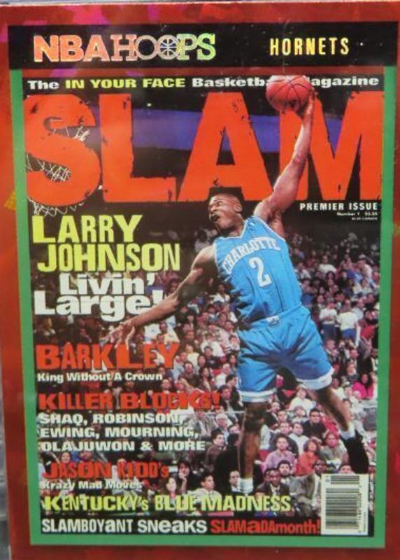 Larry Johnson 2021 Hoops #1 SLAM - Green Ice PSA 10