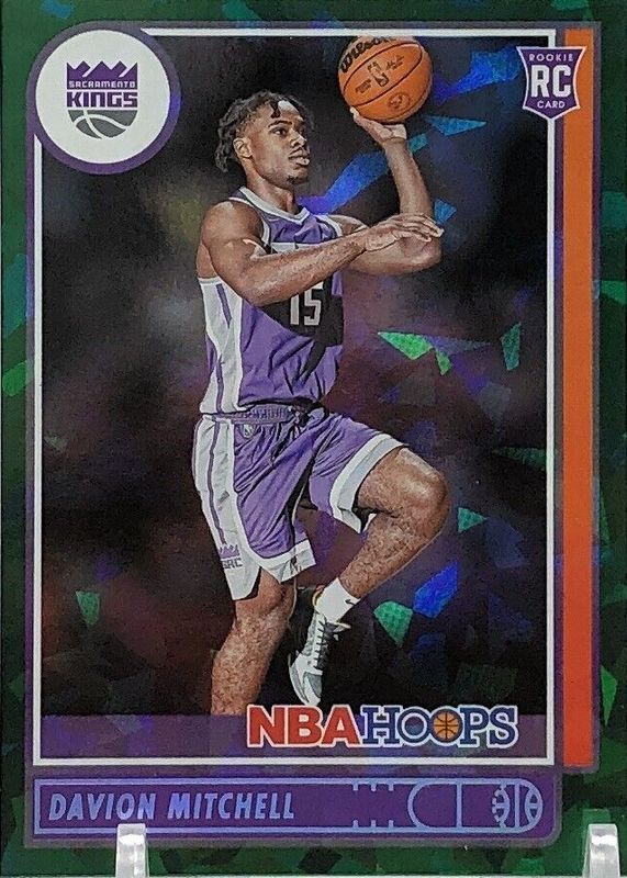 Davion Mitchell 2021 Hoops #228 Green Ice Rookie RAW
