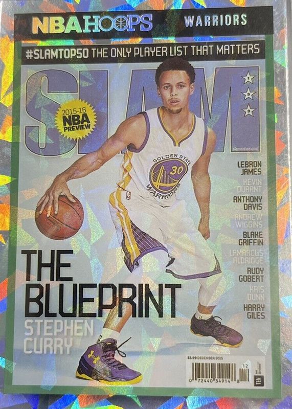 Stephen Curry 2021 Hoops #193 SLAM - Green Ice SGC 9.5