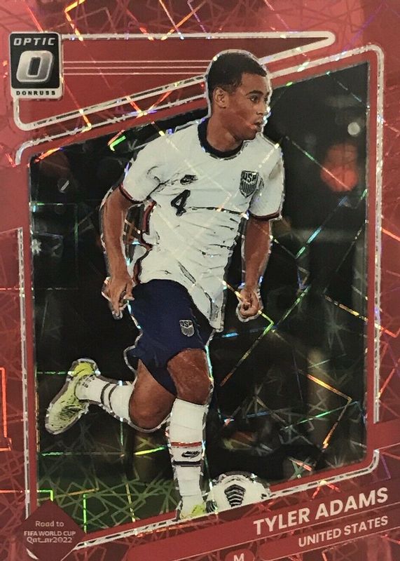 Tyler Adams 2021 Donruss #166 Optic - Red Velocity RAW